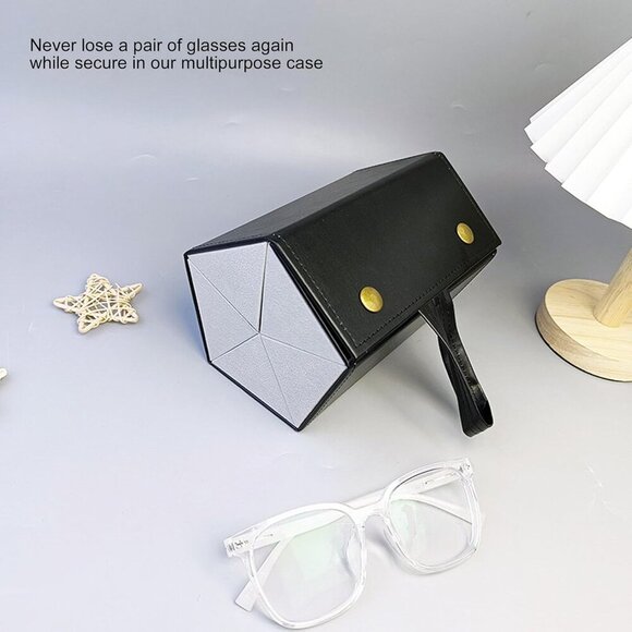 Sunglasses Organizer PU Leather 5 Slots Eyeglasses Storage Travel Case - Picture 7 of 7